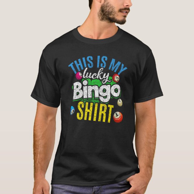 T-shirt Lotto C'Est Mon Lucky Bingo Bingo Caller Bingo Bin (Devant)