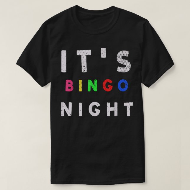 T-shirt Lotto Joueur de Bingo de nuit de jeu Hobby (Design devant)