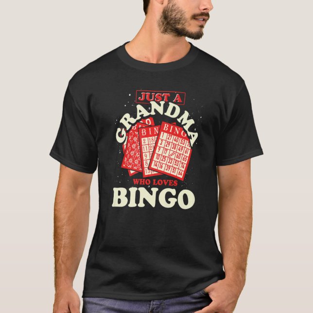 T-shirt Lotto Retraité Joueur de Bingo Granny Grand-mère R (Devant)