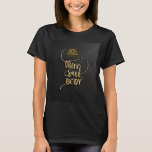 T-shirt Lotus d'or "Mind, Soul, Corps" Femmes de base T-Sh