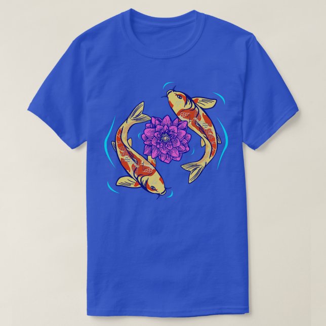 T-shirt Lotus Flower et Koi Fishes (Design devant)