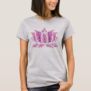 T-shirt Lotus Flower Namaste in Purples Zen