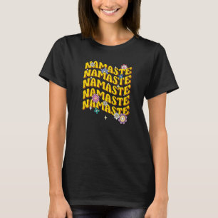 T-shirt Lotus Flower Namaste Yoga Retro Méditation 1