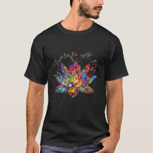 T-shirt Lotus Flower Namaste Yoga Watercolor Meditation Ze