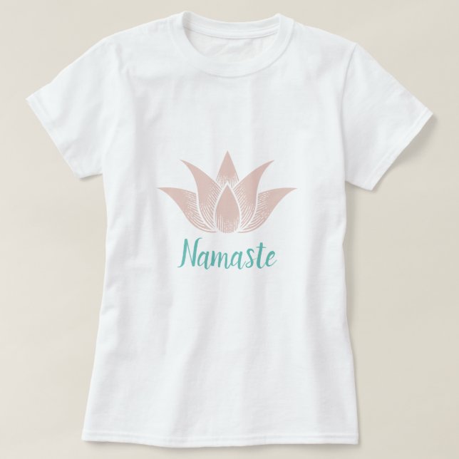 T-shirt Lotus Flower Yoga Namaste Wellness (Design devant)