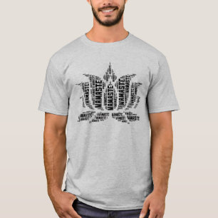 T-shirt Lotus noir Namaste Yoga