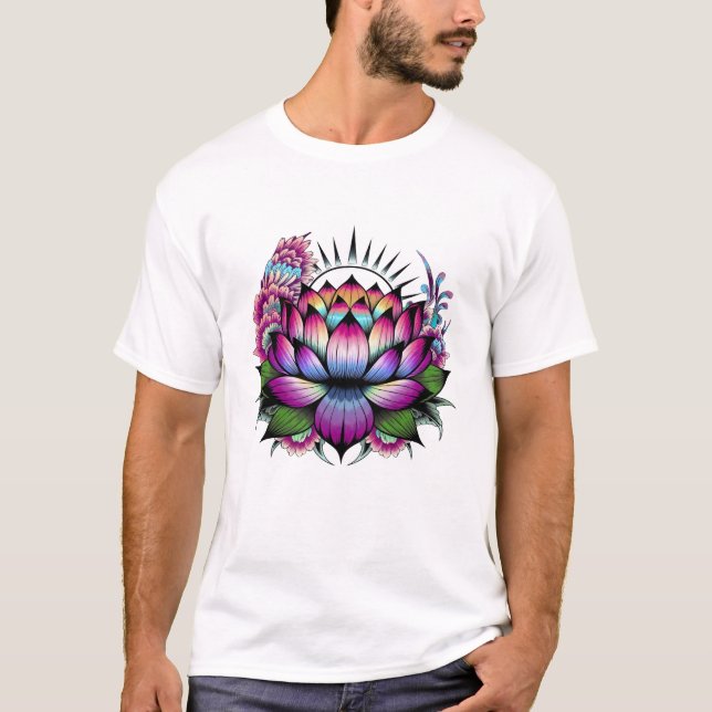T-shirt Lotus - « Paix intérieure… ou simplement éviter le (Devant)