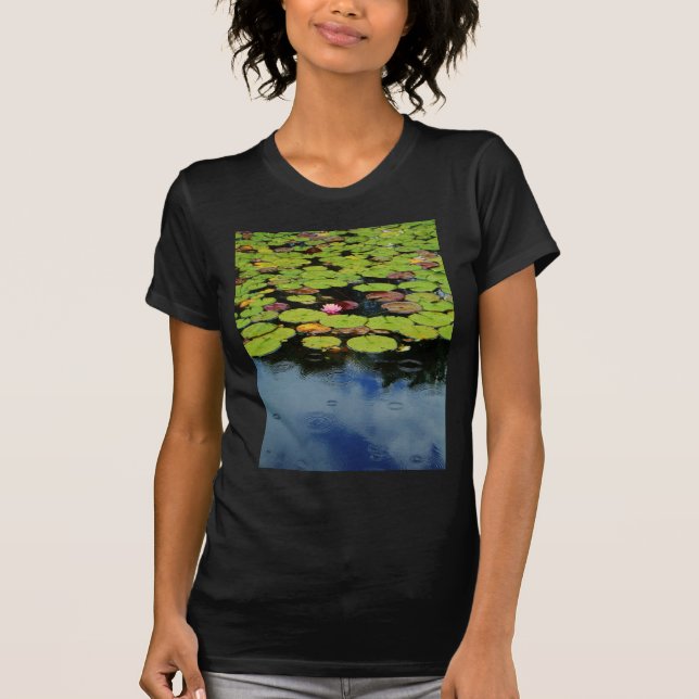 T-shirt Lotus rose en pluie (Devant)