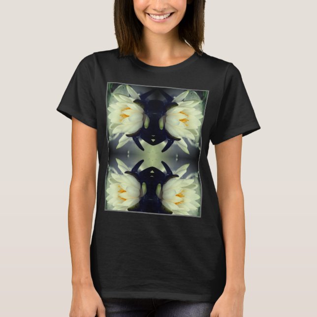 T-shirt Lotus Water Lily Art Abstrait (Devant)