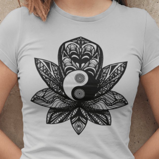 T-shirt Lotus Yin Yang (Créateur téléchargé)