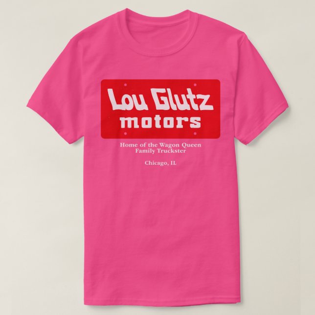 T-shirt Lou Glutz Moteurs plaque d'immatriculation vintage (Design devant)