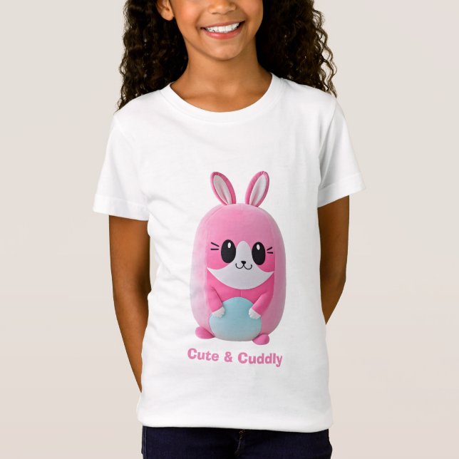 T-Shirt Lou Lou. Une créature douce, rose (Devant)