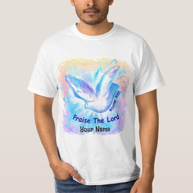 T-shirt Louange le Seigneur Dove Christian (Devant)