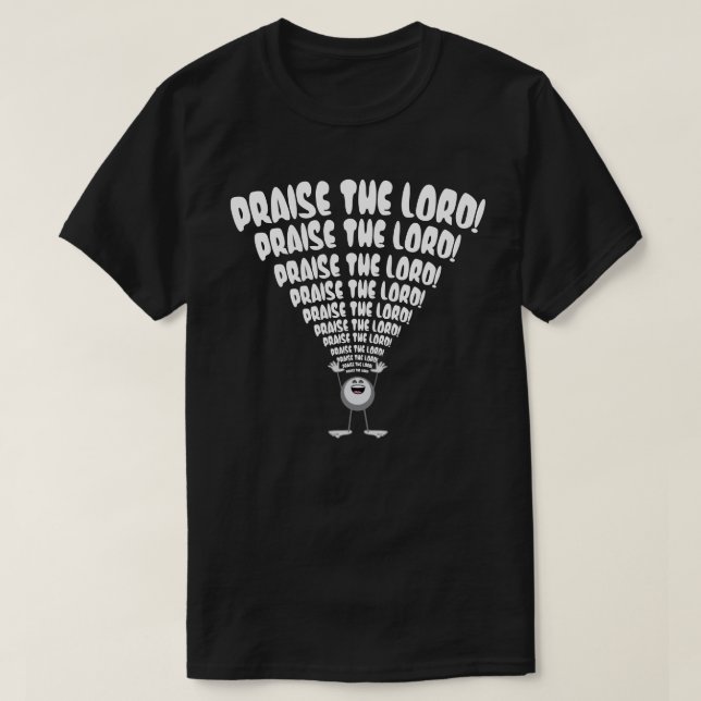 T-shirt Louange le Seigneur Emoji (pour les chemises noire (Design devant)