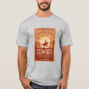 T-shirt L'Ouest sauvage de Cowboy américain