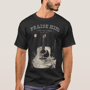 T-shirt Louez-Le Avec Les Cordes Joueur De Guitare Chrétie