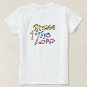 T-shirt « Louez le SEIGNEUR » avec Cross Christian Ladies
