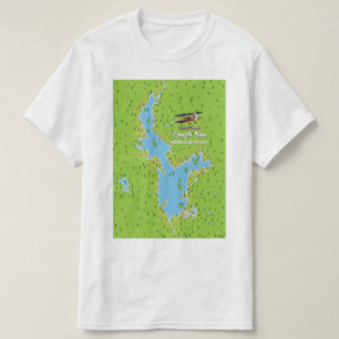 T-shirt Lough Ree République d'Irlande Carte, lough irland