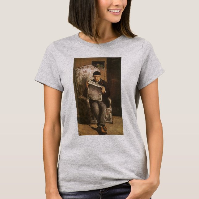 T-shirt Louis Auguste Cezanne Père De L'Artiste Lecture (Devant)
