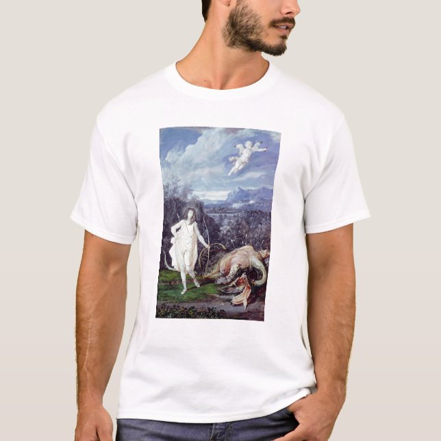 T-shirt Louis XIV comme Apollo, tueur de python (Devant)