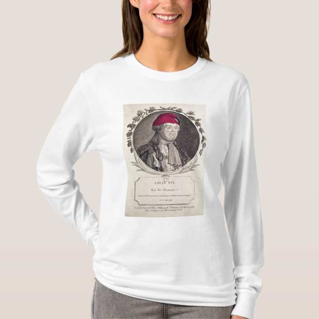 T-shirt Louis XVI portant un capot phrygian (Devant)