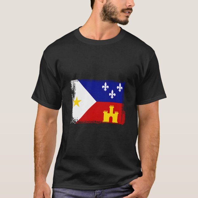 T-shirt Louisiana Cajun Acadiana Flag (Devant)