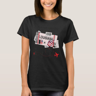 T-shirt Louisiana Girl Louisiana Boarding Pass