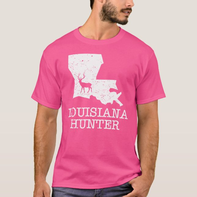 T-shirt Louisiana Hunter State Silhouette Deer Hunter (Devant)