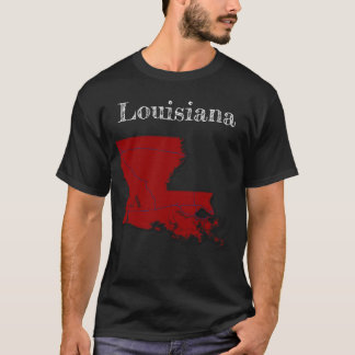 T-shirt Louisiana Interstates [Berry Red Design]