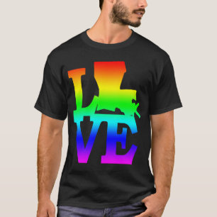 T-shirt Louisiana Pride USA State Love Map