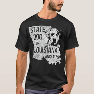 T-shirt Louisiane Catahoula Leopard Dog US State Dog Fan L