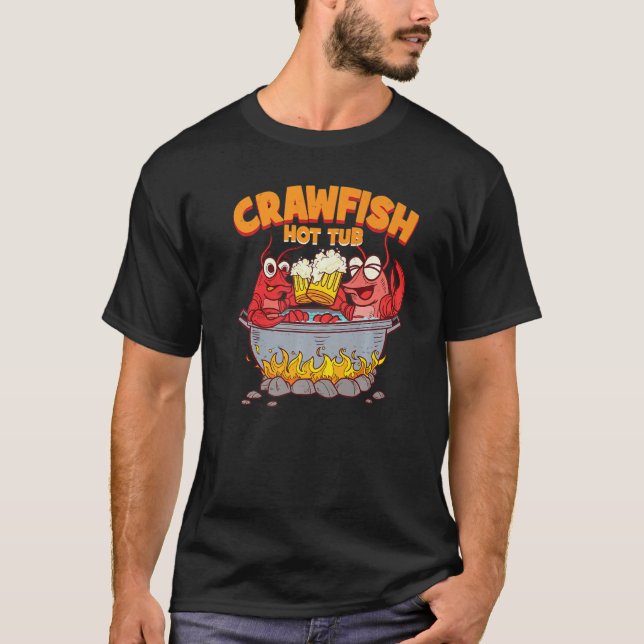 T-shirt Louisiane Crawfish Chaud Tub Cajun (Devant)