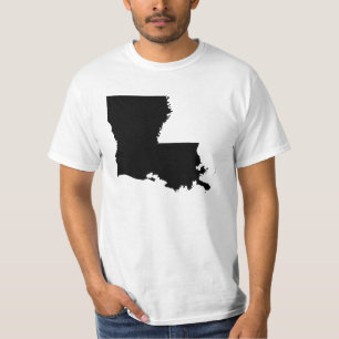 T-shirt Louisiane en noir et blanc