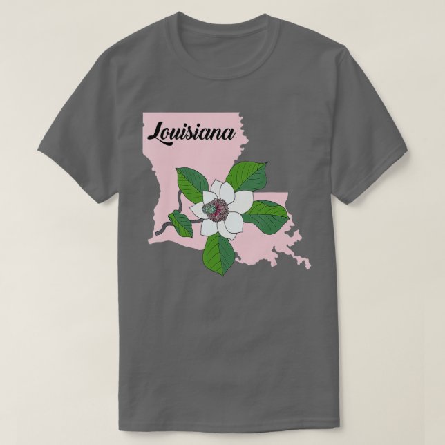 T-shirt Louisiane Flower Magnolia (Design devant)