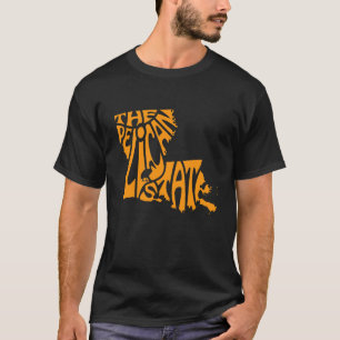 T-shirt Louisiane La Us State Shape Motto