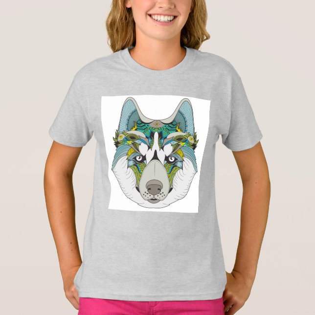 T-shirt Loup. (Devant)
