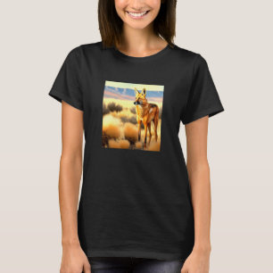 T-shirt Loup à Manche Chien Chiens Sauvages Animal
