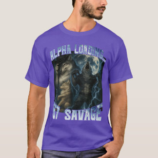 T-shirt Loup Alpha Chargement 67 Pour Cent Sauvage Drôles