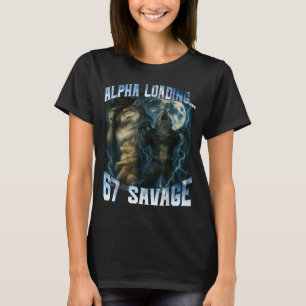 T-shirt Loup Alpha Chargement 67 Pour Cent Sauvage Loups D