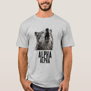 T-shirt Loup alpha hurleur - Loup gris robuste