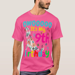 T-shirt Loup aquarelle hurlant floral 9 ans Loup
