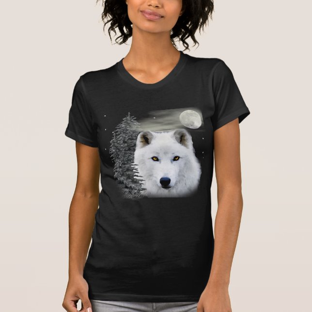 T-shirt loup arctique de neige (Devant)