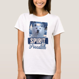 T-shirt Loup Arctique Esprit de liberté Création faunique
