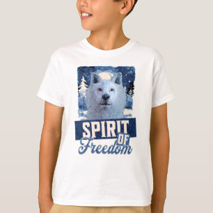 T-shirt Loup Arctique Esprit de liberté Création faunique