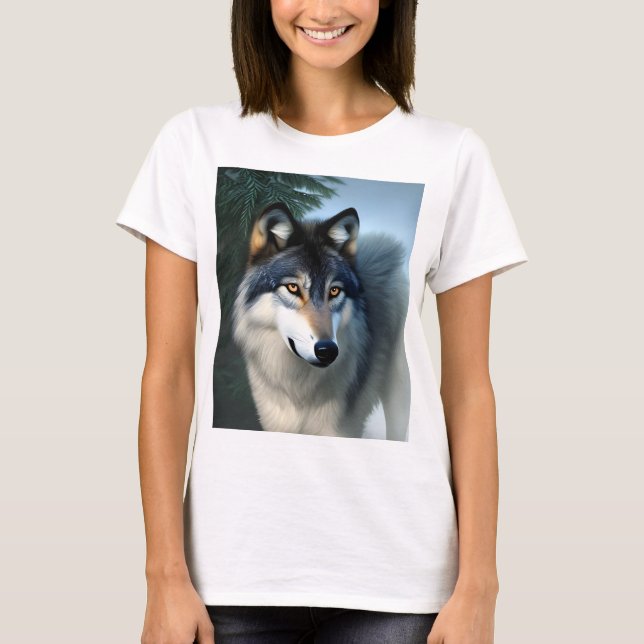 T-shirt Loup Arctique Sans Peur,   (Devant)