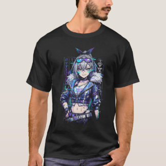 T-shirt Loup Argenté HSR Crop Top Shorts Cuissardes Hacker