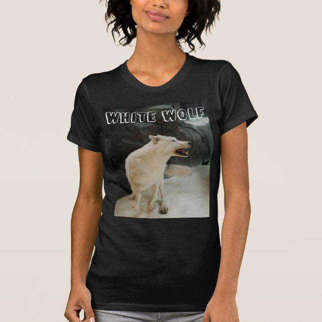 T-shirt Loup blanc (Devant)