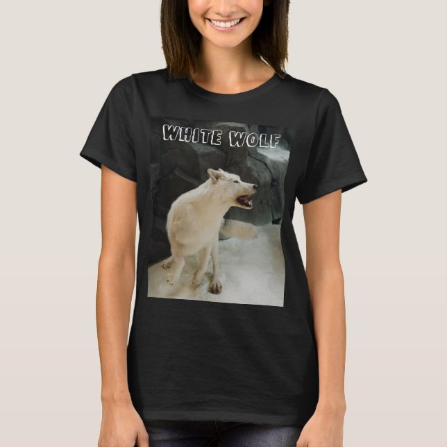 T-shirt Loup blanc (Devant)