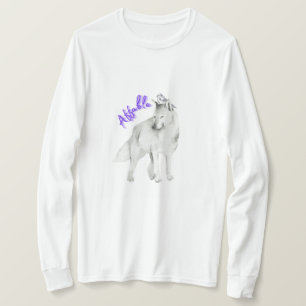 T-shirt Loup blanc affable