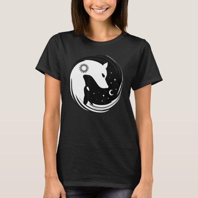 T-shirt Loup-cadeau Yin Yang Wolves (Devant)